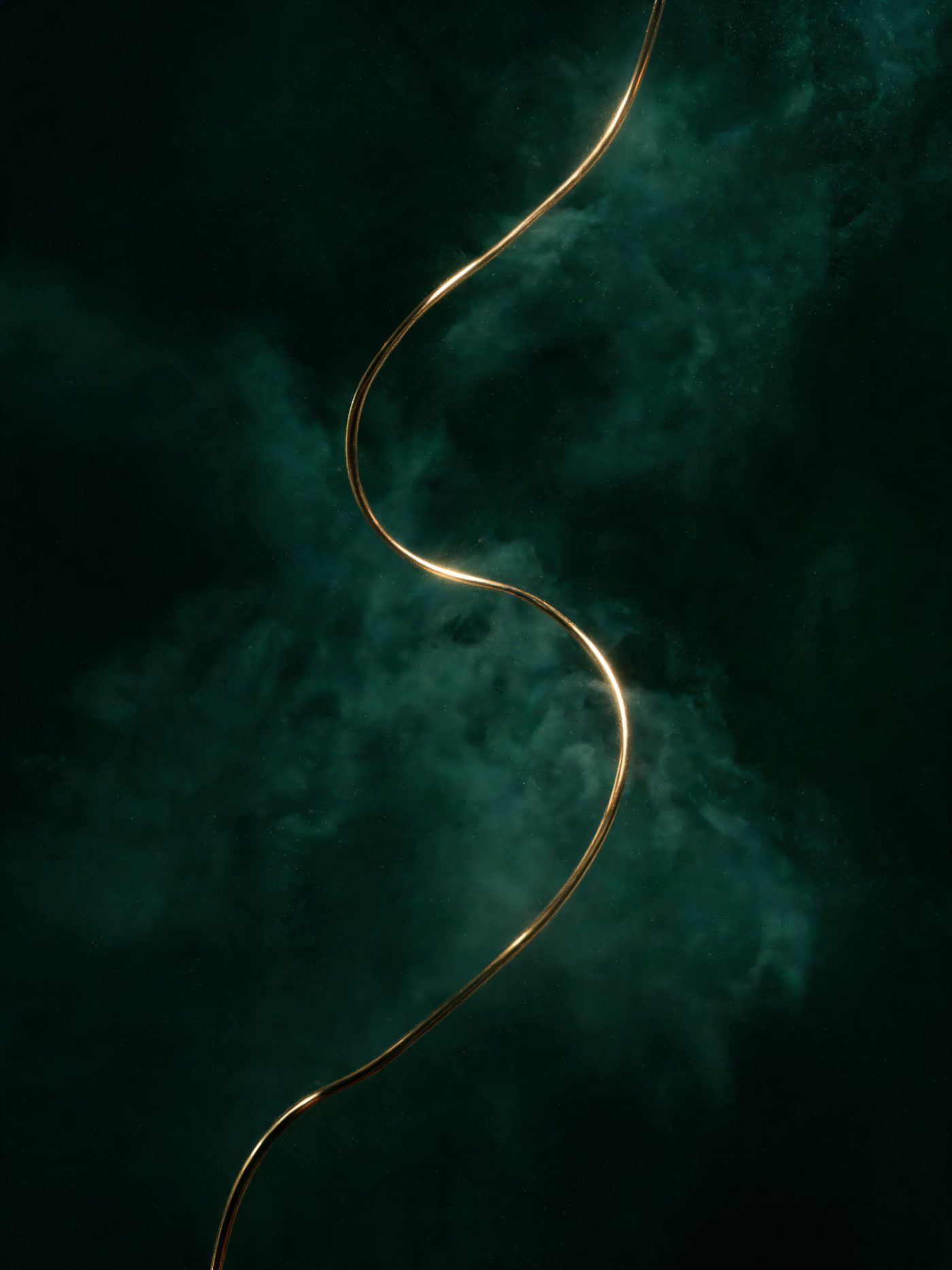 A single brass line through the dark